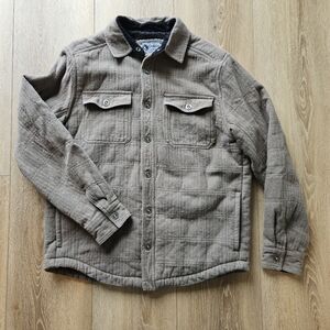 Men's Gander Mountain Guide Series Brown Quilted Button Jacket Medium